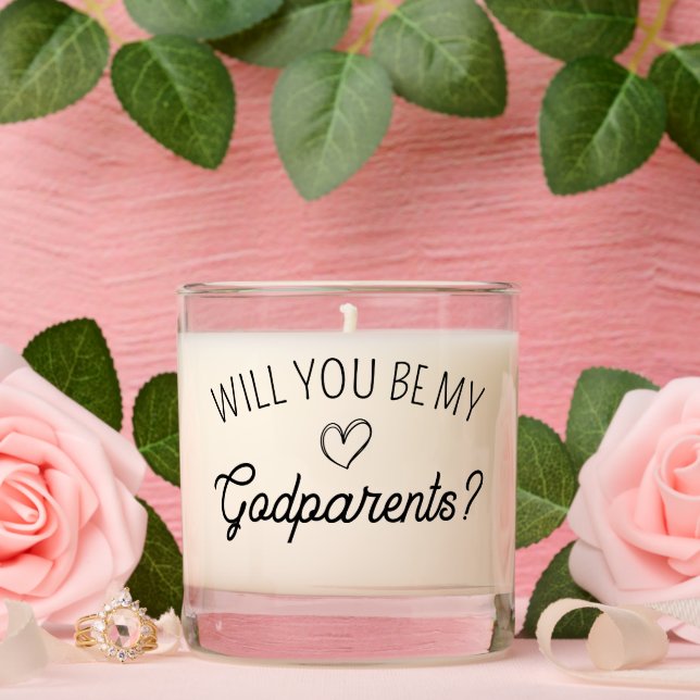 Will You Be My Godparents? classic ﻿Gender neutral Scented Candle (Wedding)