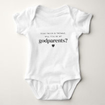Will You Be My Godparents Photo Proposal Baby Bodysuit