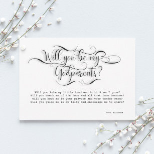 Will You Be My Godparents  Proposal Card