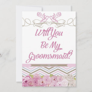 Will You Be My Groomsmaid Invitation