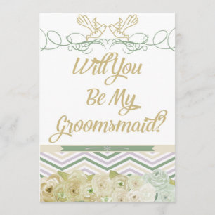 Will You Be My Groomsmaid Invitation