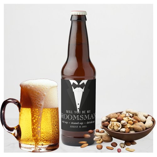 Will You Be My Groomsman  Beer Bottle Label