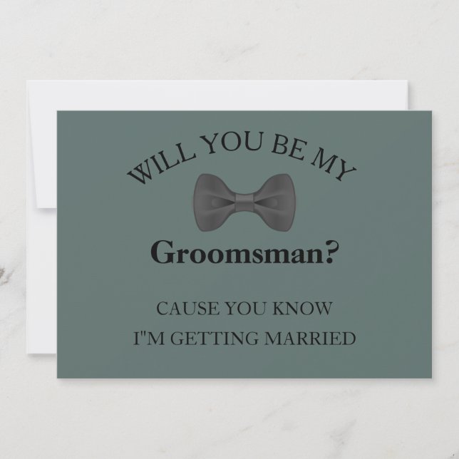 Will You Be My Groomsman Best Man Groomsmen Invitation (Front)
