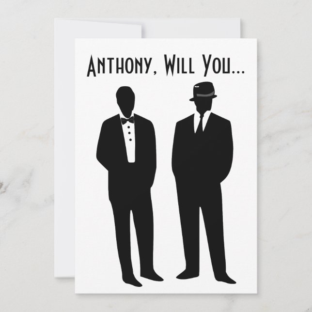 Will you be my groomsman best man   invitation (Front)
