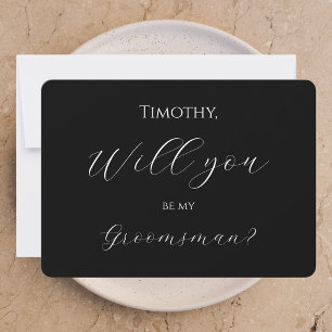 Will You Be My Groomsman Card Script