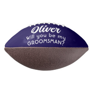 Will you be my Groomsman Custom Name Football