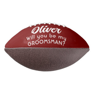 Will you be my Groomsman Custom Name Football