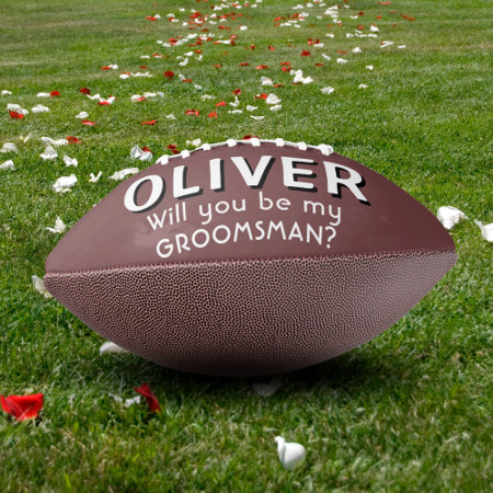 Will You Be My Groomsman Custom Name Football