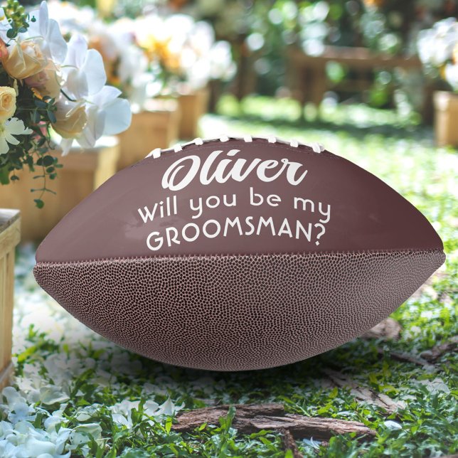 Will you be my Groomsman Custom Name  Football (Creator Uploaded)