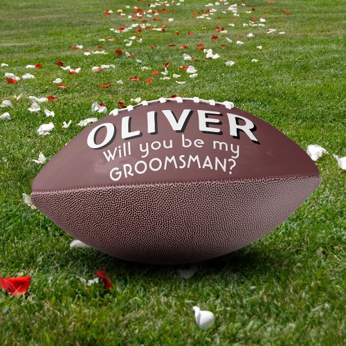 Will you be my Groomsman Custom Name Football