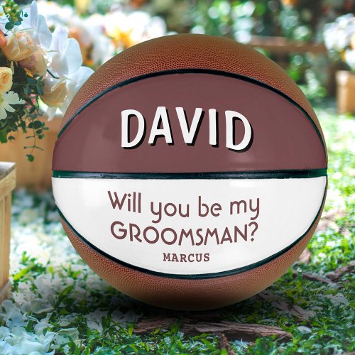 Will you be my Groomsman Custom Name Wedding Basketball