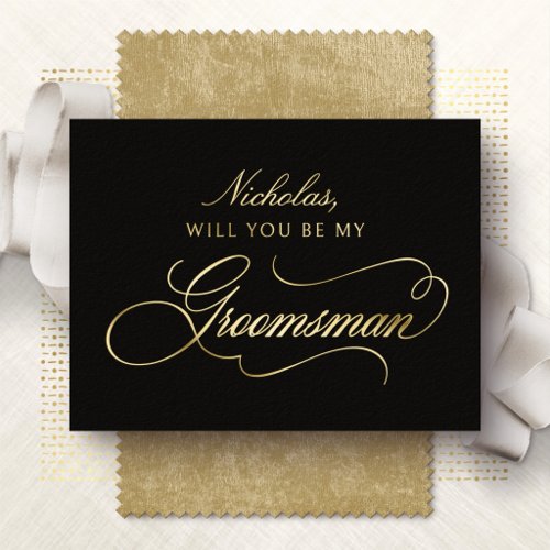 Will You Be My Groomsman Foil Card