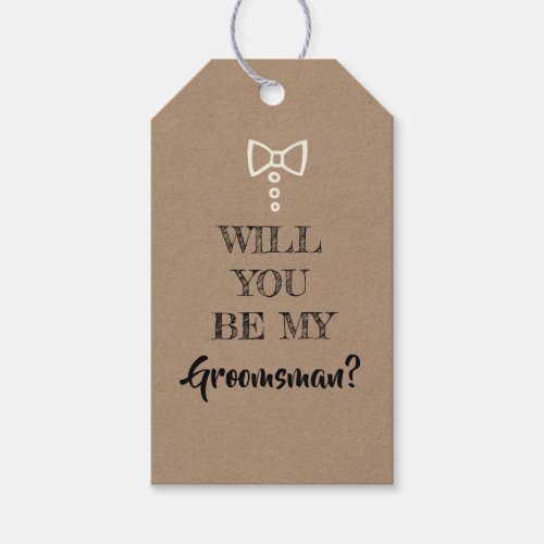 Will You Be My Groomsman Gift Tags