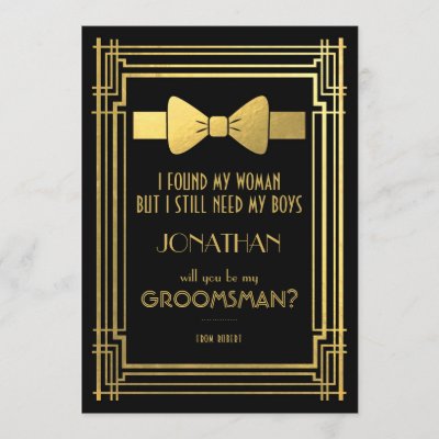 Will You Be My Groomsman | Great Gatsby Groomsmen Invitation
