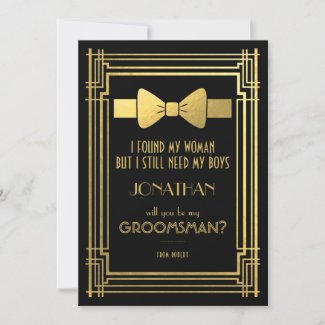 Will You Be My Groomsman | Great Gatsby Groomsmen Invitation