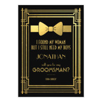 Will You Be My Groomsman | Great Gatsby Groomsmen Invitation