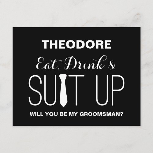 Will you be my Groomsman ? | Groomsmen Invitation