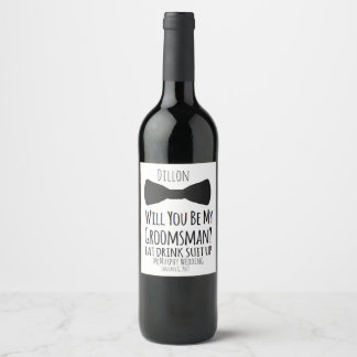 will you be my groomsman? Groomsmen Wedding Invite Wine Label