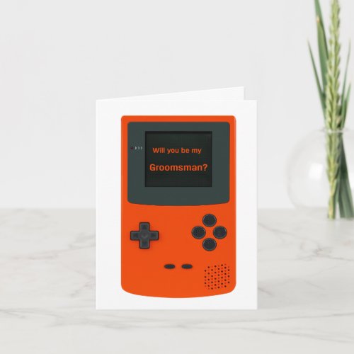 Will You Be My Groomsman Handheld Electronic Game  Note Card
