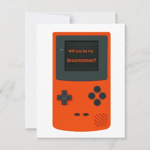 Will You Be My Groomsman Handheld Electronic Game Note Card
