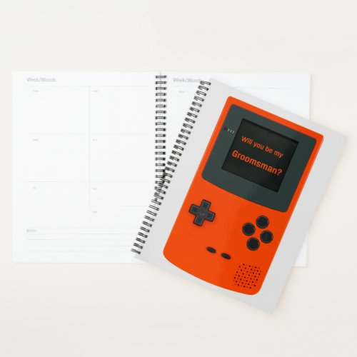 Will You Be My Groomsman Handheld Electronic Game Planner