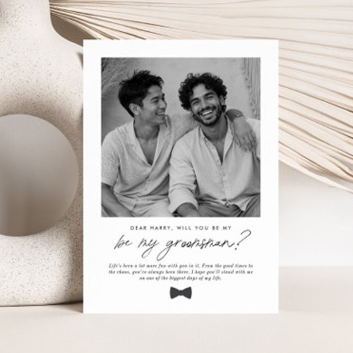 Will You Be My Groomsman Handwritten Proposal Invitation