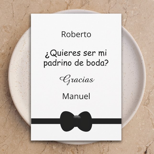 Will You Be My Groomsman in Spanish Language Invitation (Creator Uploaded)