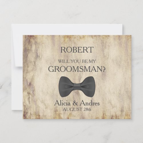 Will you be my Groomsman Invitation