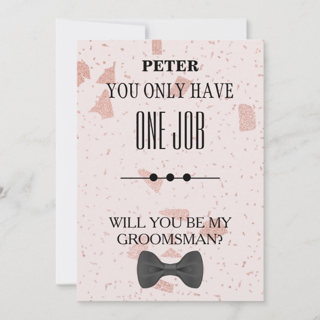 Will  You  Be My Groomsman? Invitation (Front)