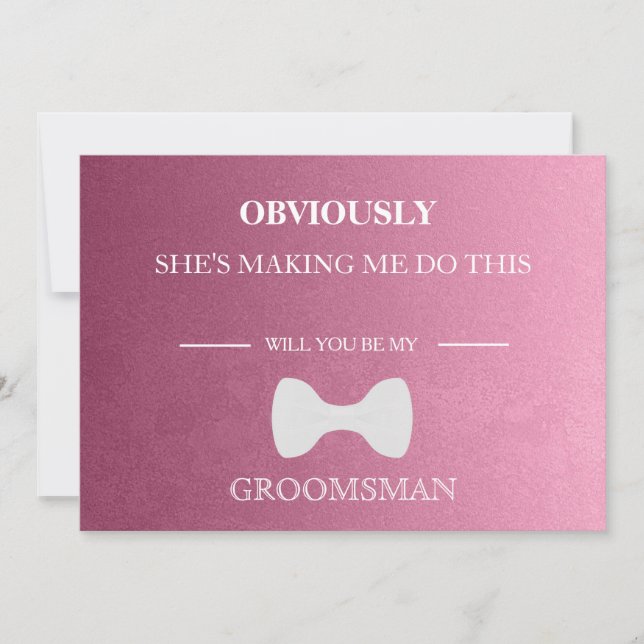 Will  You  Be My Groomsman? Invitation (Front)