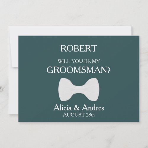 Will you be my Groomsman Invitation