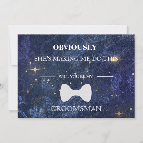 Will  You  Be My Groomsman Invitation