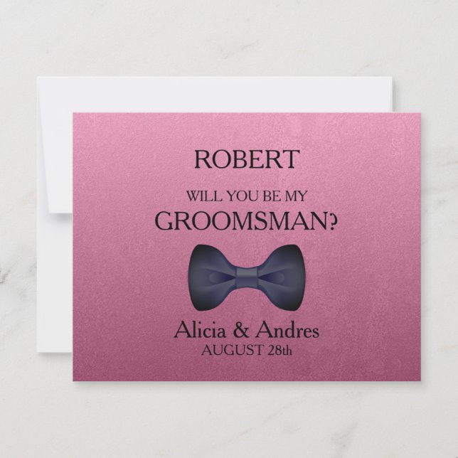 Will you be my Groomsman? Invitation (Front)