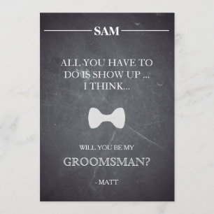 Will You Be My Groomsman? Invitation