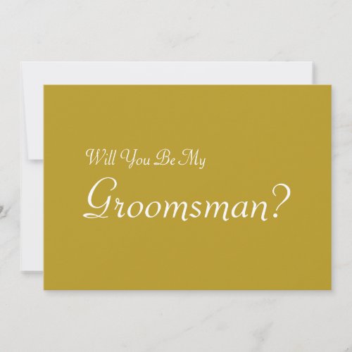 Will You Be My Groomsman Invitation