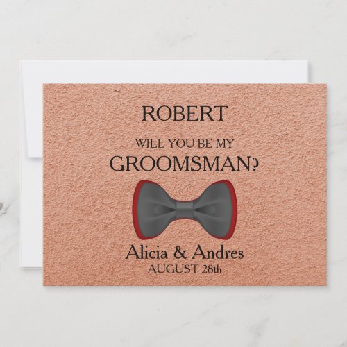 Will you be my Groomsman Invitation