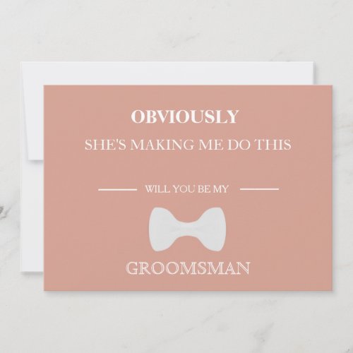 Will  You  Be My Groomsman Invitation