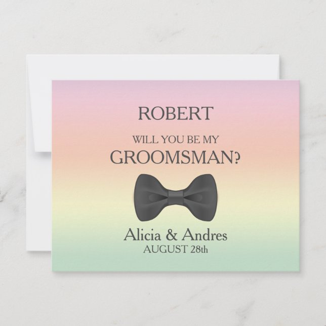 Will you be my Groomsman? Invitation (Front)