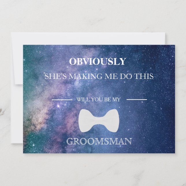 Will  You  Be My Groomsman? Invitation (Front)