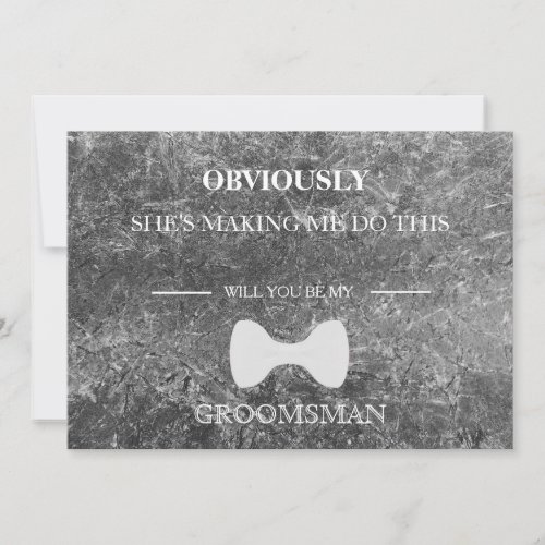 Will  You  Be My Groomsman Invitation