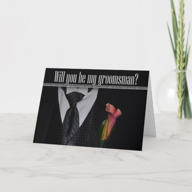 Will you be my groomsman? invitation (Front)