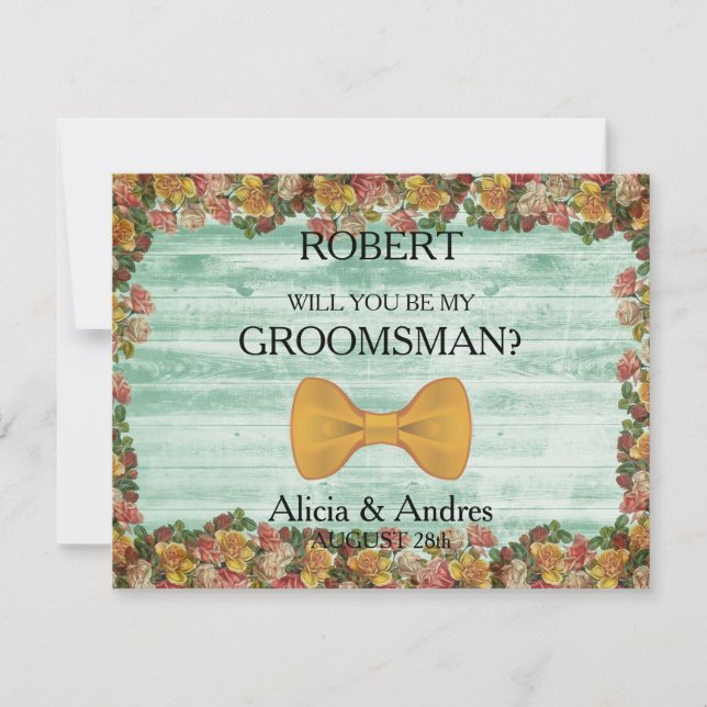 Will you be my Groomsman? Invitation (Front)