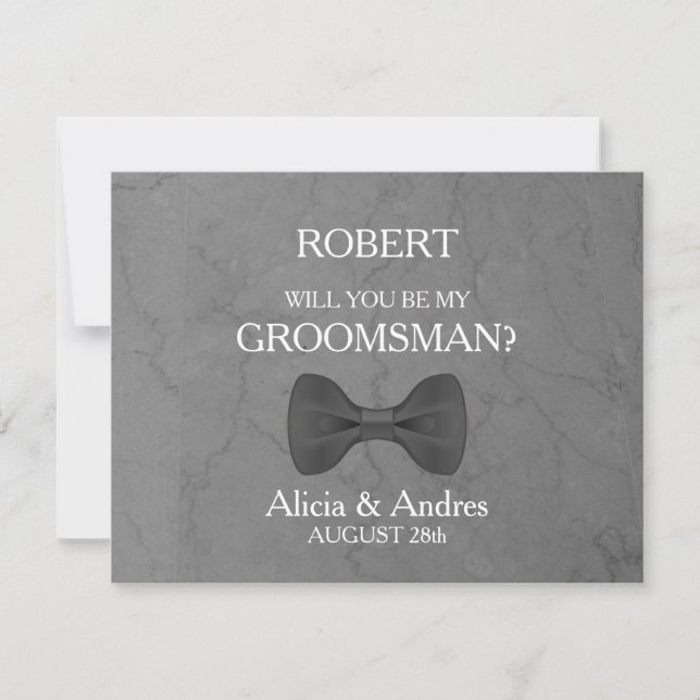Will you be my Groomsman? Invitation (Front)