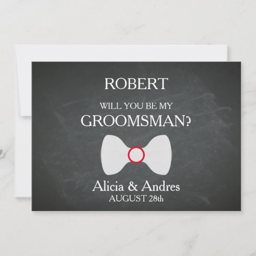 Will you be my Groomsman Invitation