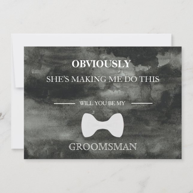 Will  You  Be My Groomsman? Invitation (Front)