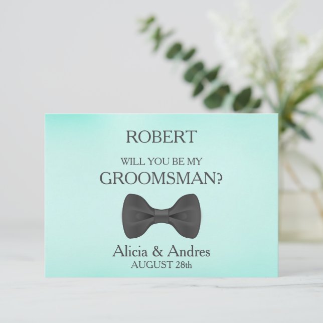 Will you be my Groomsman? Invitation (Standing Front)