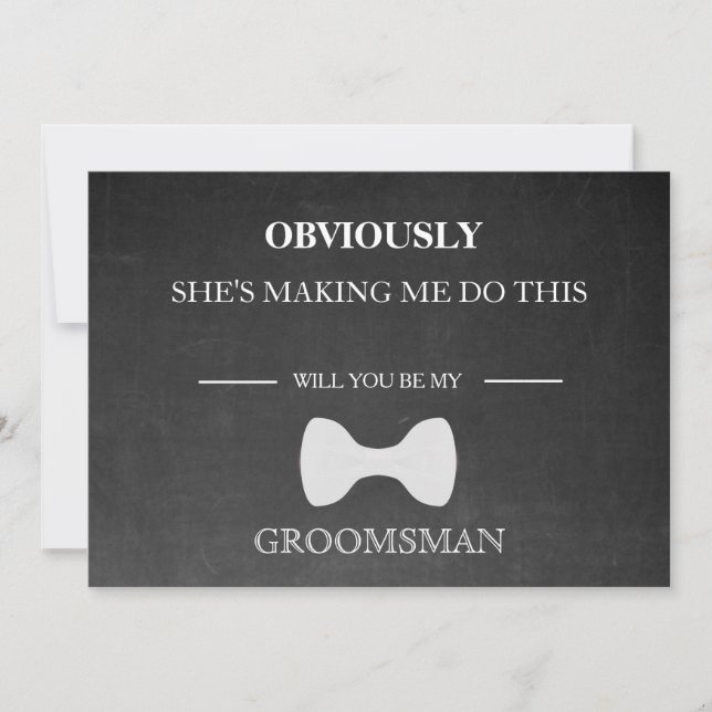 Will  You  Be My Groomsman? Invitation (Front)