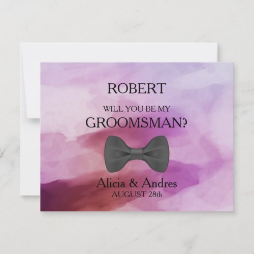 Will you be my Groomsman Invitation