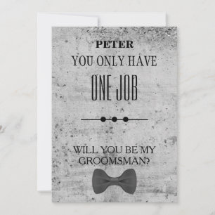 Will You Be My Groomsman? Invitation