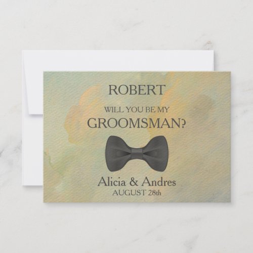 Will you be my Groomsman Invitation